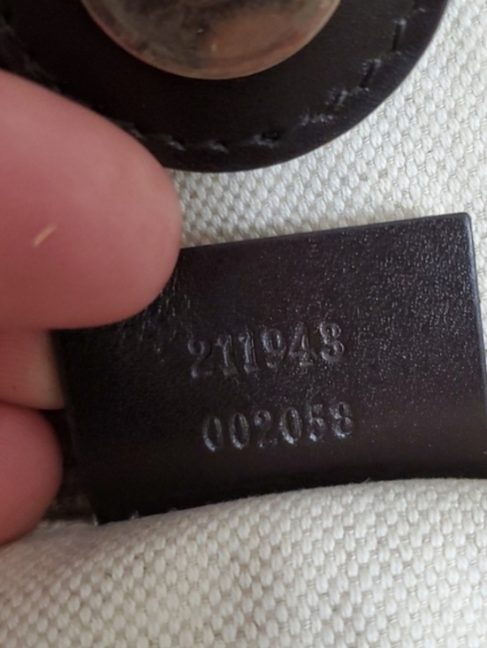 Authentic Gucci Beige GG Canvas Satchel with Brown Leather Trim - Picture 9 of 16